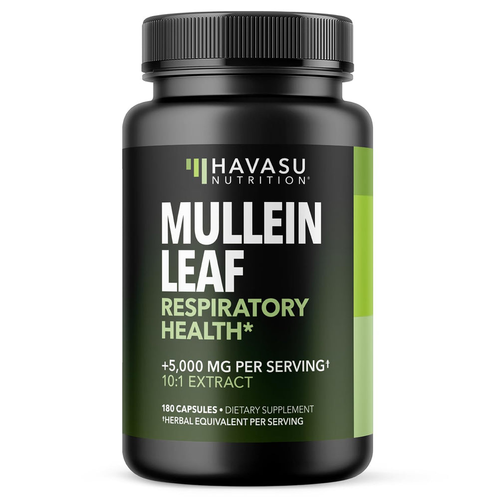 Havasu Nutrition Cápsulas de Gordolobo 500 mg para apoyar la respiración diaria