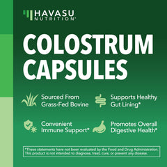 HAVASU Nutrition third-party testing seal on the product label.