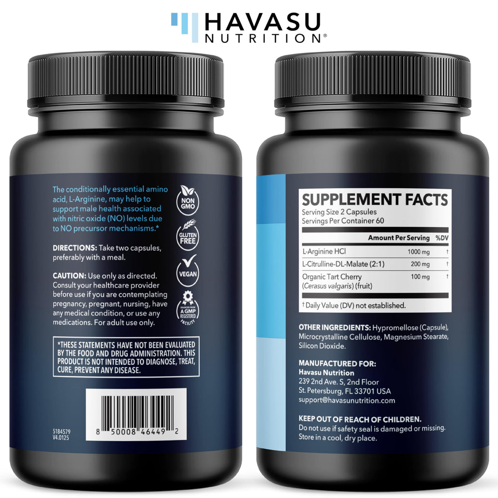 Havasu Nutrition container close-up highlighting the 120 count label.