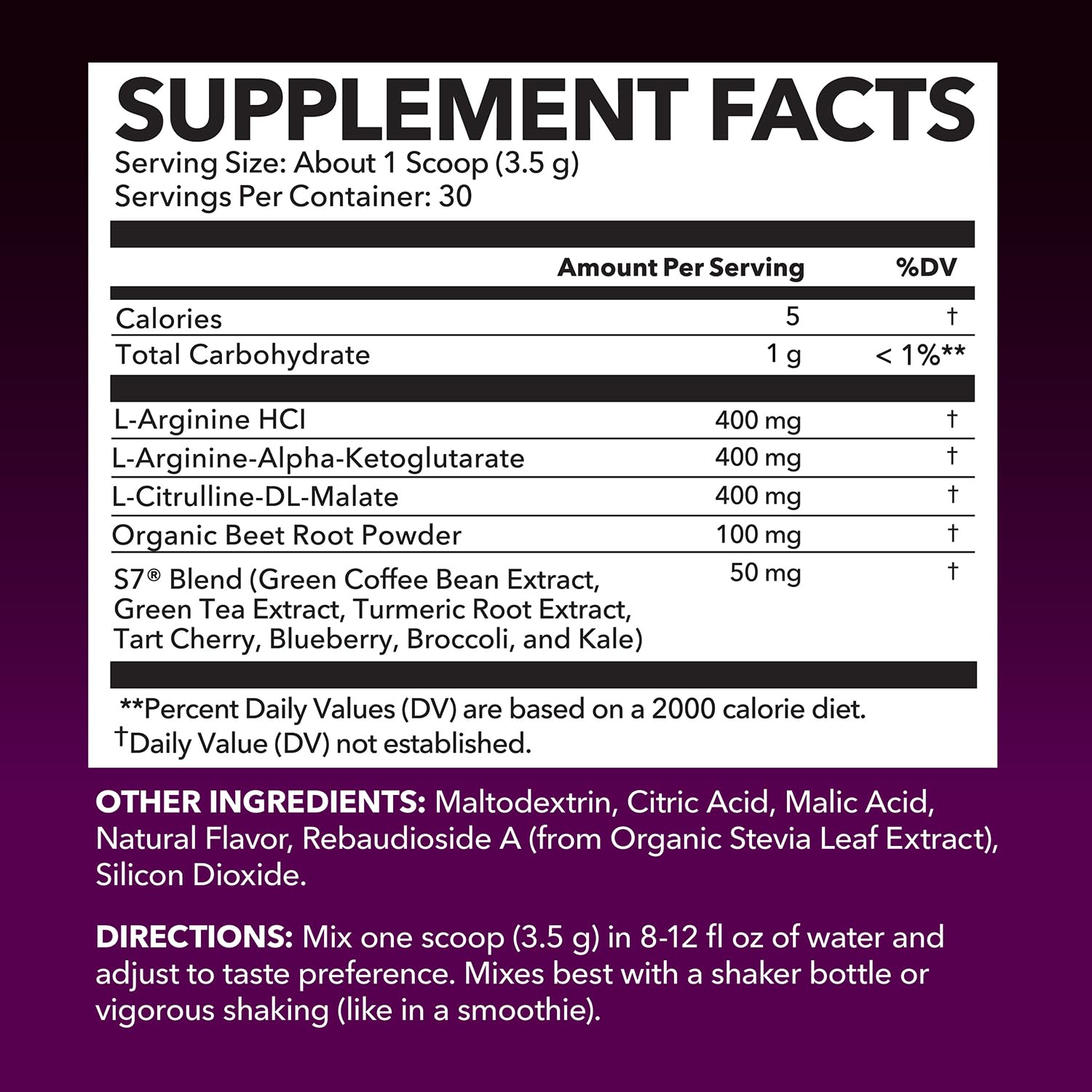 HAVASU L-Arginine powder bottle being poured for quick pre-workout mixing.