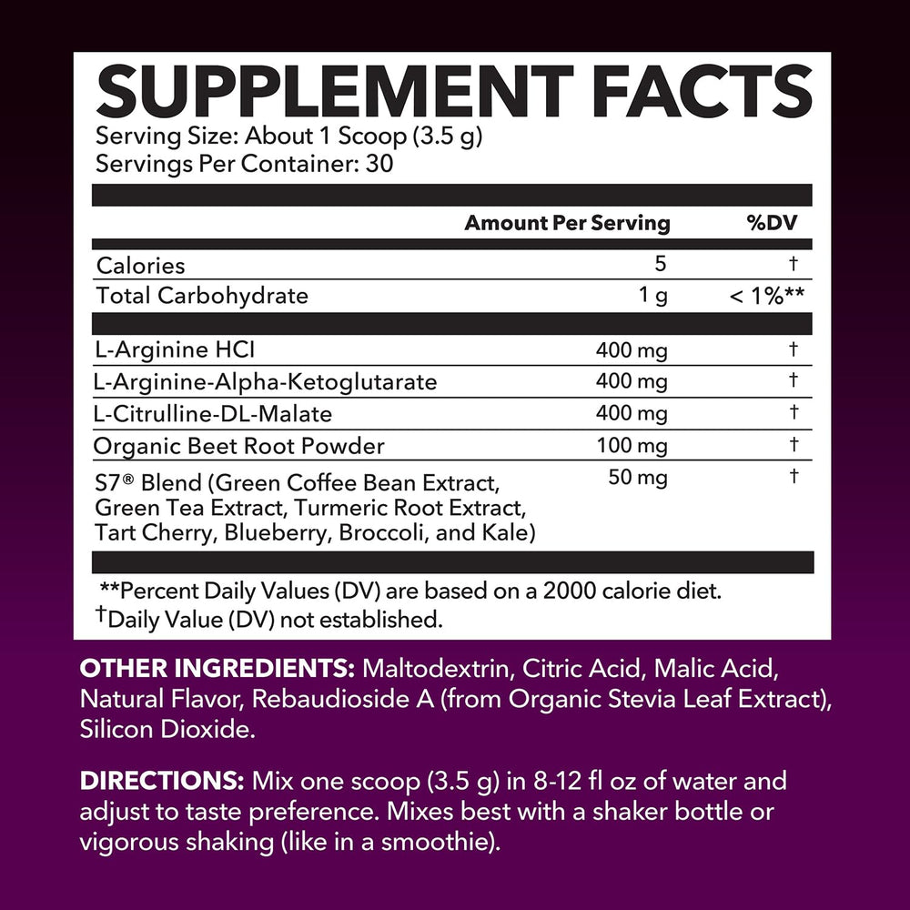 HAVASU L-Arginine powder bottle being poured for quick pre-workout mixing.