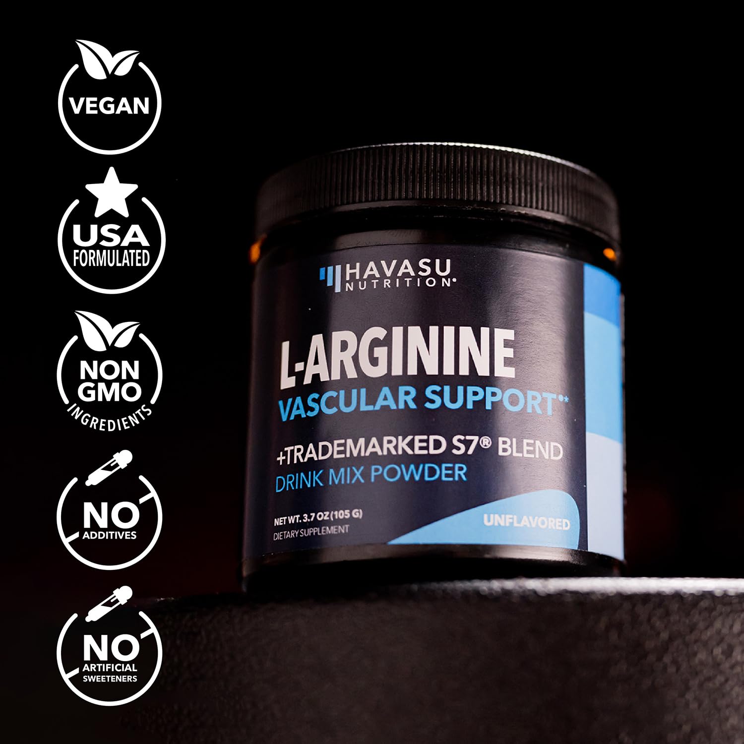 HAVASU NUTRITION L-Arginine powder post-workout usage supports recovery.