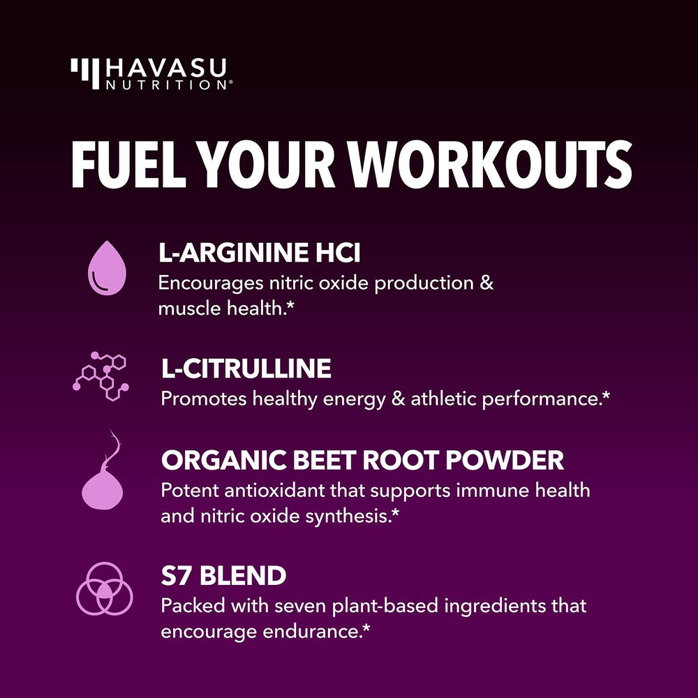 HAVASU L-Arginine powder scoop shows precise serving for easy dosing.
