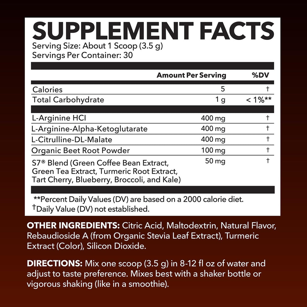 HAVASU NUTRITION L-Arginine powder scoop ready to mix for pre or post workout.