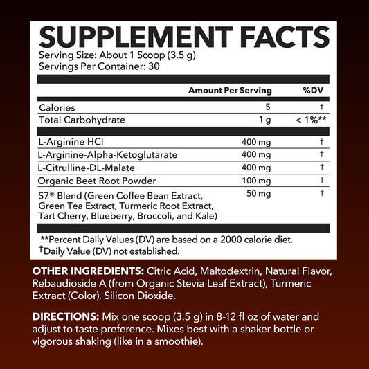 HAVASU NUTRITION L-Arginine powder scoop ready to mix for pre or post workout.