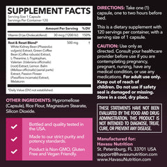 HAVASU Nutrition Night Time Fat Burner capsules ready for evening use