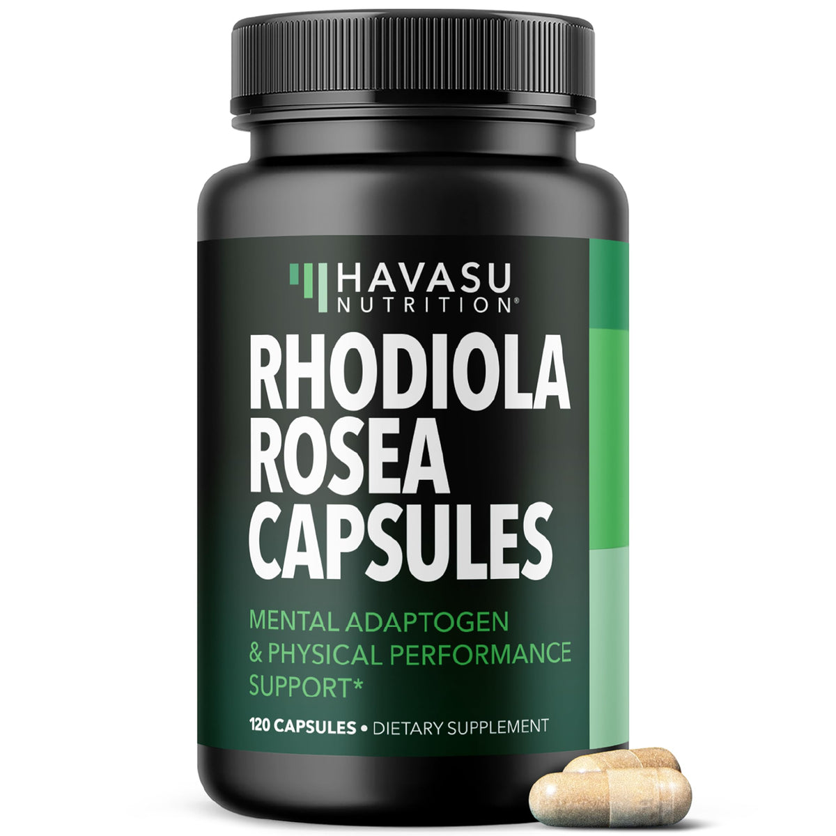 HAVASU NUTRITION Rhodiola Rosea bottle front view for daily focus support