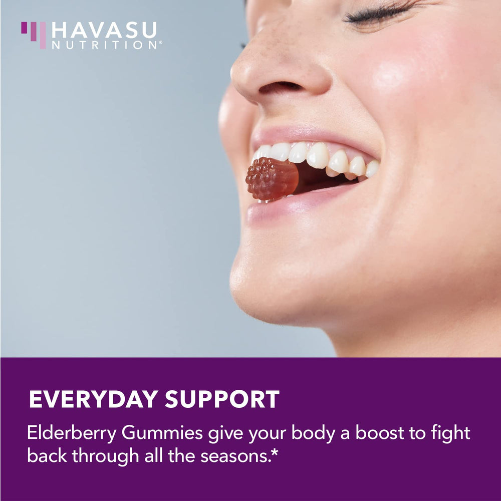 Berry flavored HAVASU Sambucus Elderberry Gummies