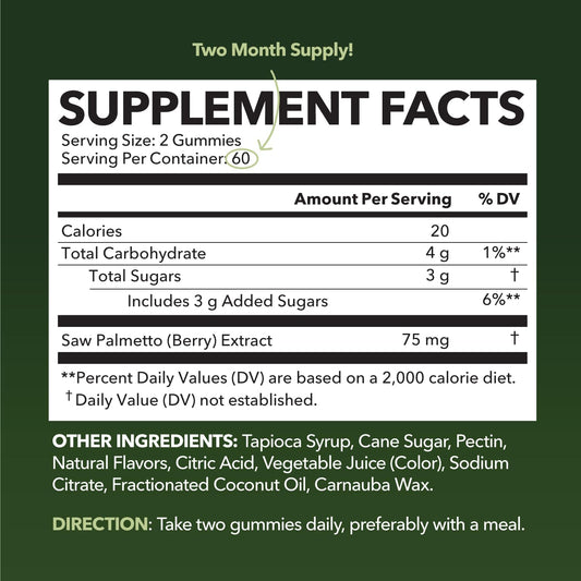 HAVASU Nutrition Saw Palmetto Gummies raspberry flavor close-up for daily wellness.