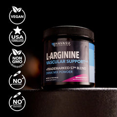 Vegan-friendly badge on jar appeals to plant-based athletes.