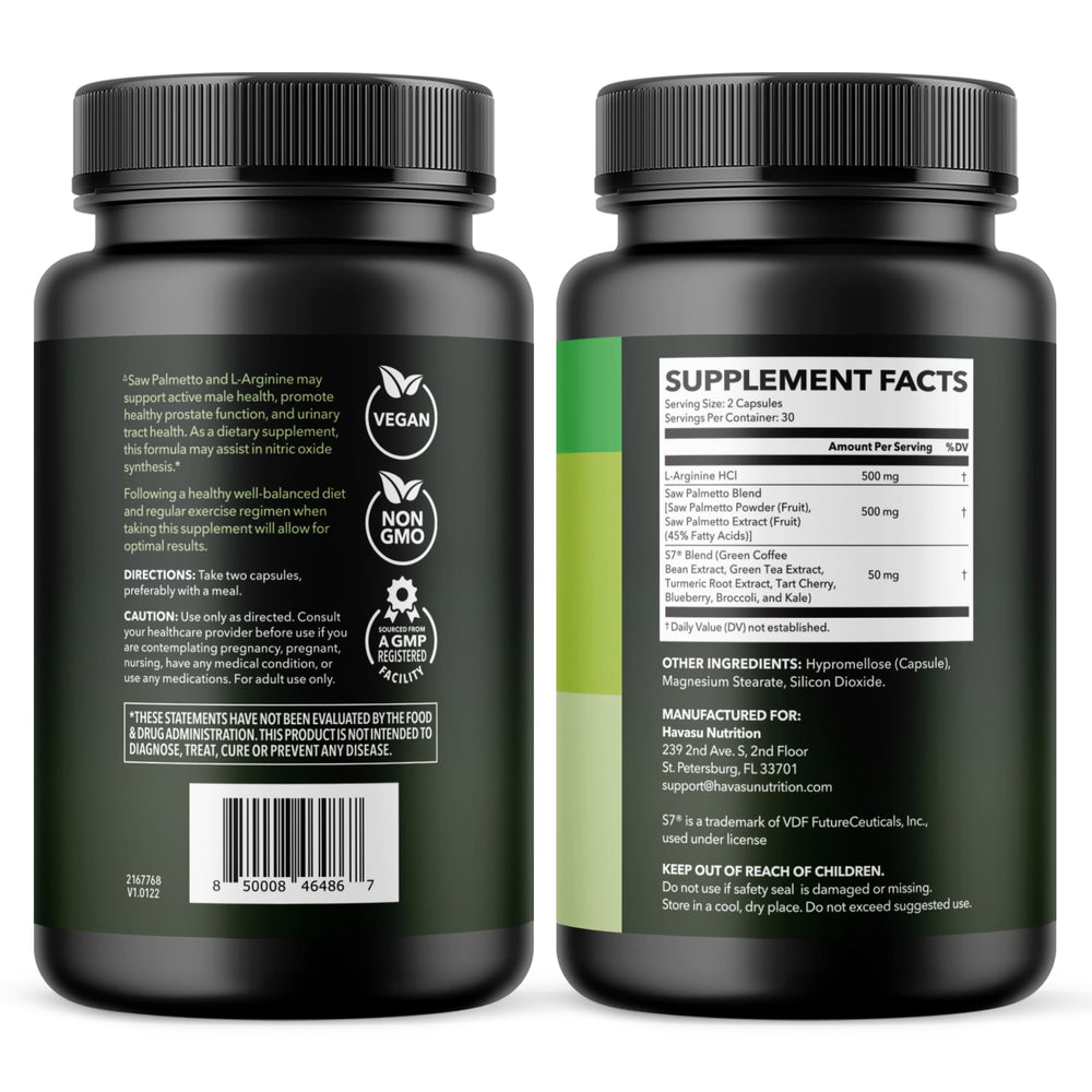 Havasu Nutrition vegan non-GMO bottle emphasizes dietary compatibility for health-minded men