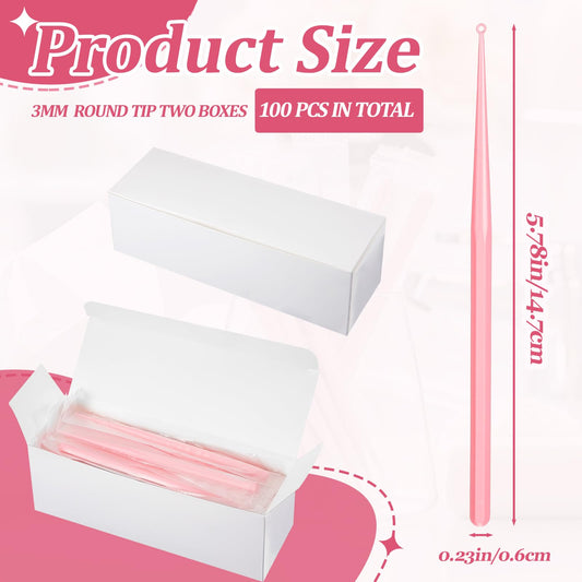 Havawish 100 pink disposable ear curettes individually wrapped for hygiene
