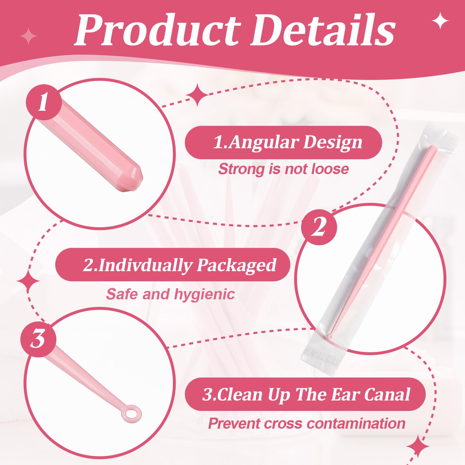 Havawish ear cleaner with a rounded 3mm tip designed for gentle use