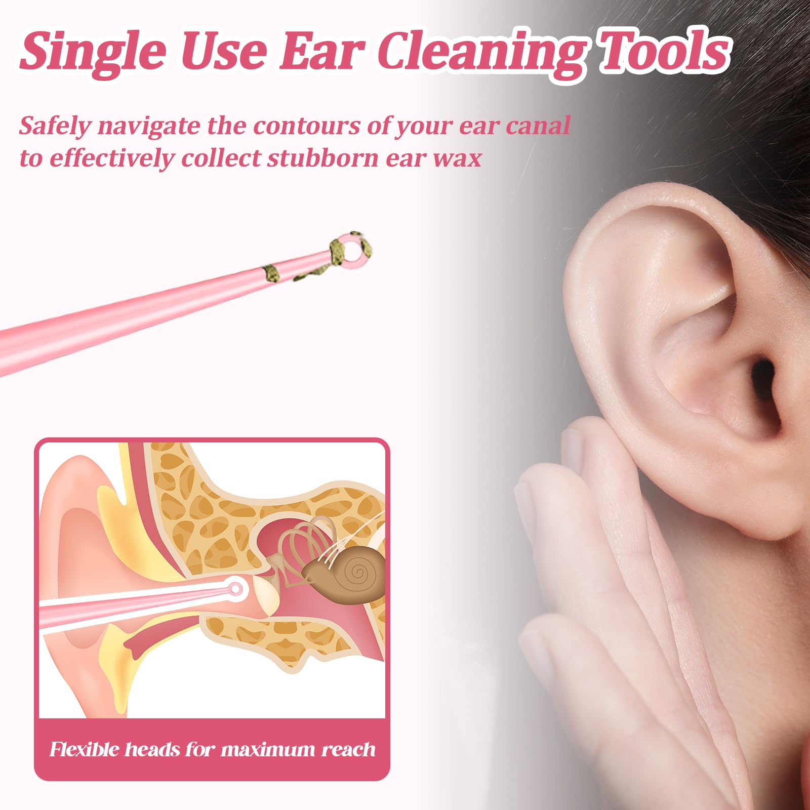 Havawish individually wrapped, single-use ear curettes for hygiene and safety