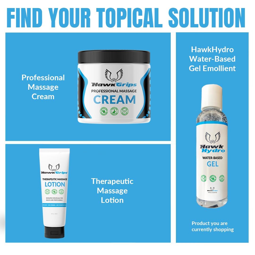 HawkGrips HawkHydro clinic-use gel for efficient multi-modality workflows.