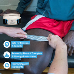 HawkGrips iastm-tools-use closeup shows versatile lubricant for instrument-assisted techniques.