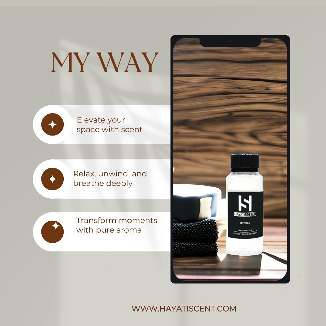 HAYATISCENT My Way 120 mL bottle label shows capacity.