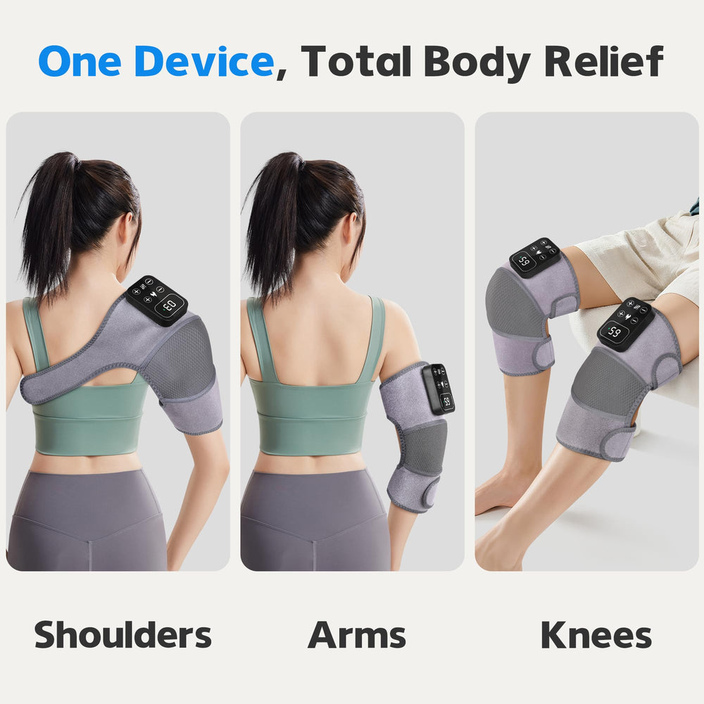 H&B Luxuries massager in use on couch for relaxing recovery sessions