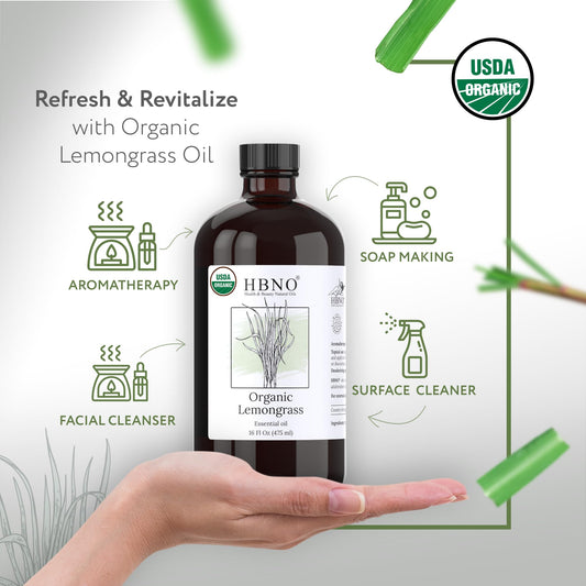 HBNO lemongrass oil aluminum packaging showcased for freshness