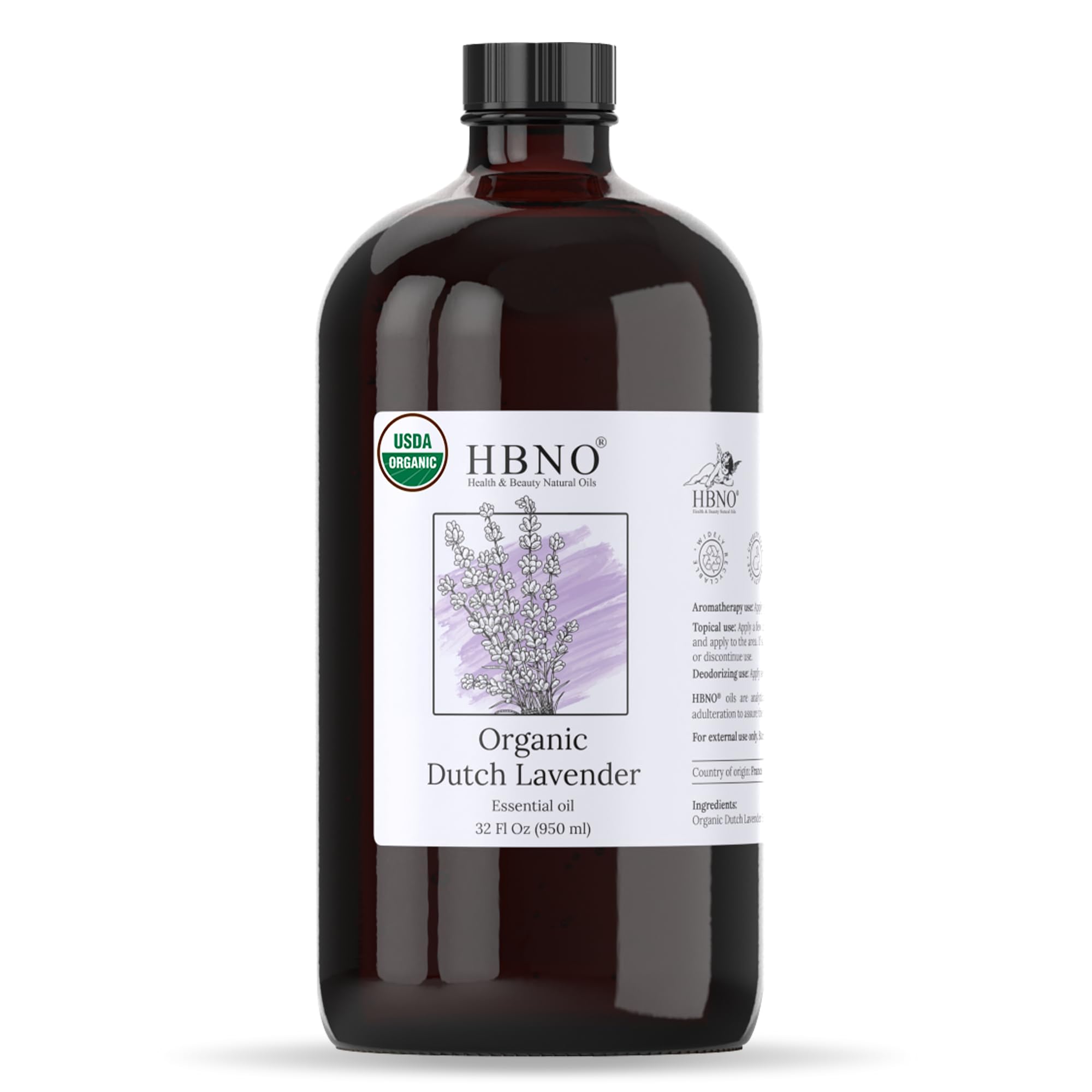 HBNO Organic Lavender Dutch Oil bottle for DIY beauty projects.