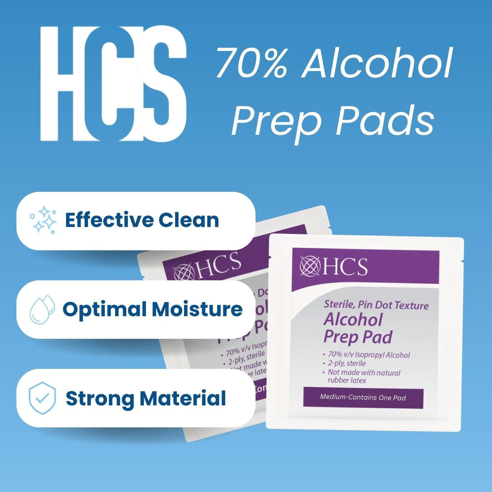HCS Medical Solutions individually wrapped pads for on-the-go cleanliness