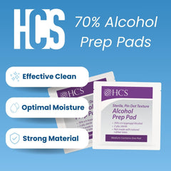 HCS Medical Solutions individually wrapped pads for on-the-go cleanliness