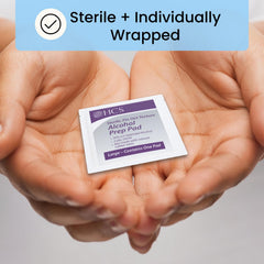 HCS alcohol wipe suitable for cleaning devices like phones, keyboards, and glasses.