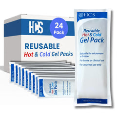 HCS Bulk Gel Ice Pack ready for warm therapy after exercise and muscle tension.