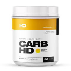 HD Muscle CarbHD Pineapple Breeze tub highlighting sustained energy and hydration for workouts