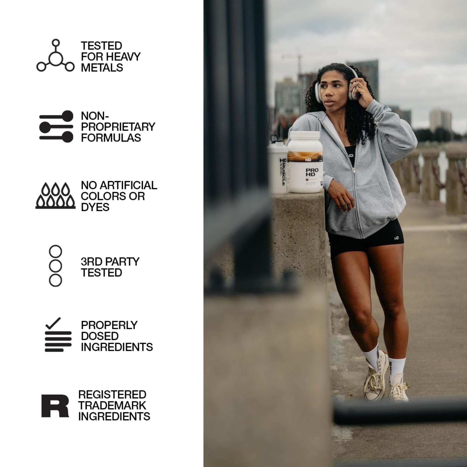 HD MUSCLE CreaHD Creapure label highlights Creapure purity and vegan sourcing.