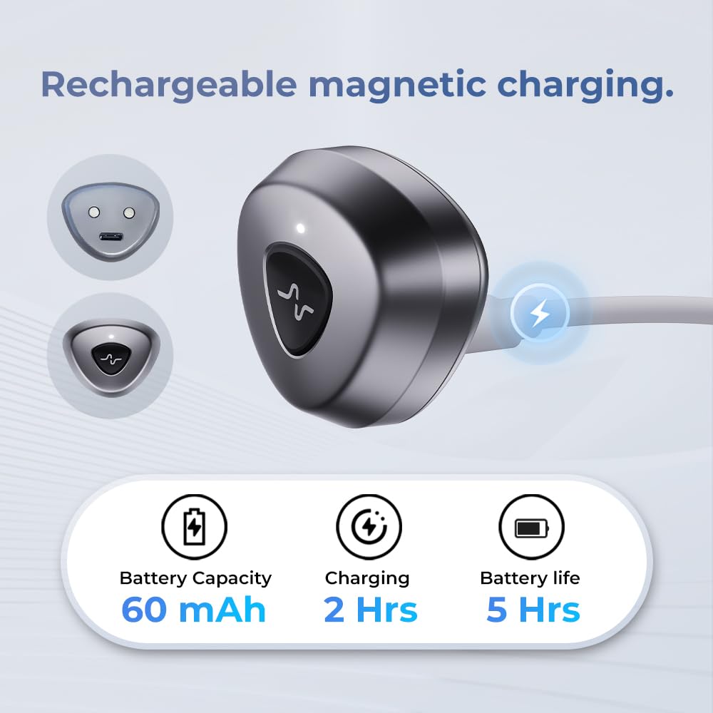 HeadaTerm 2 charging cable connected to main unit for convenient USB recharge.