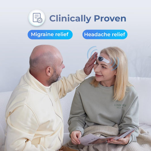 HeadaTerm 2 worn on the head demonstrates comfortable fit for quick treatment sessions.