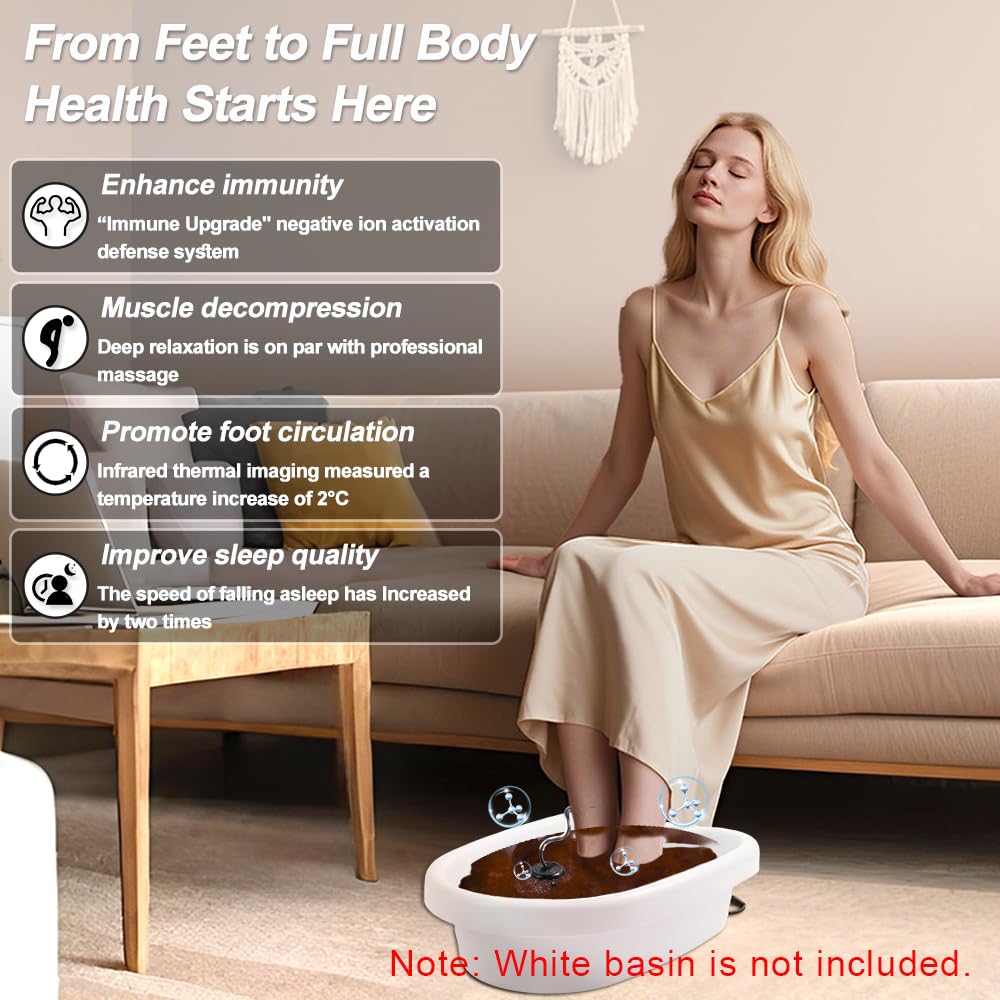Healcity detox foot bath in use showing user-friendly setup and spa-like experience.