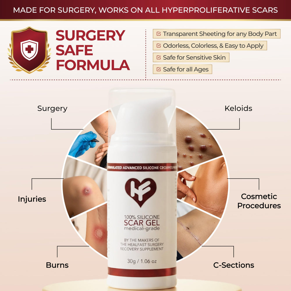 HealFast gel applied on the face for gentle scar care