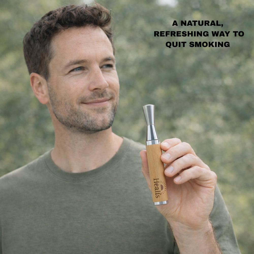 Healfs smokeless inhaler pocket-size fits easily in pocket or bag for daily use