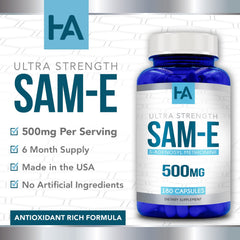 Healing Awakening SAM-e on shelf display emphasizes easy integration into daily wellness.