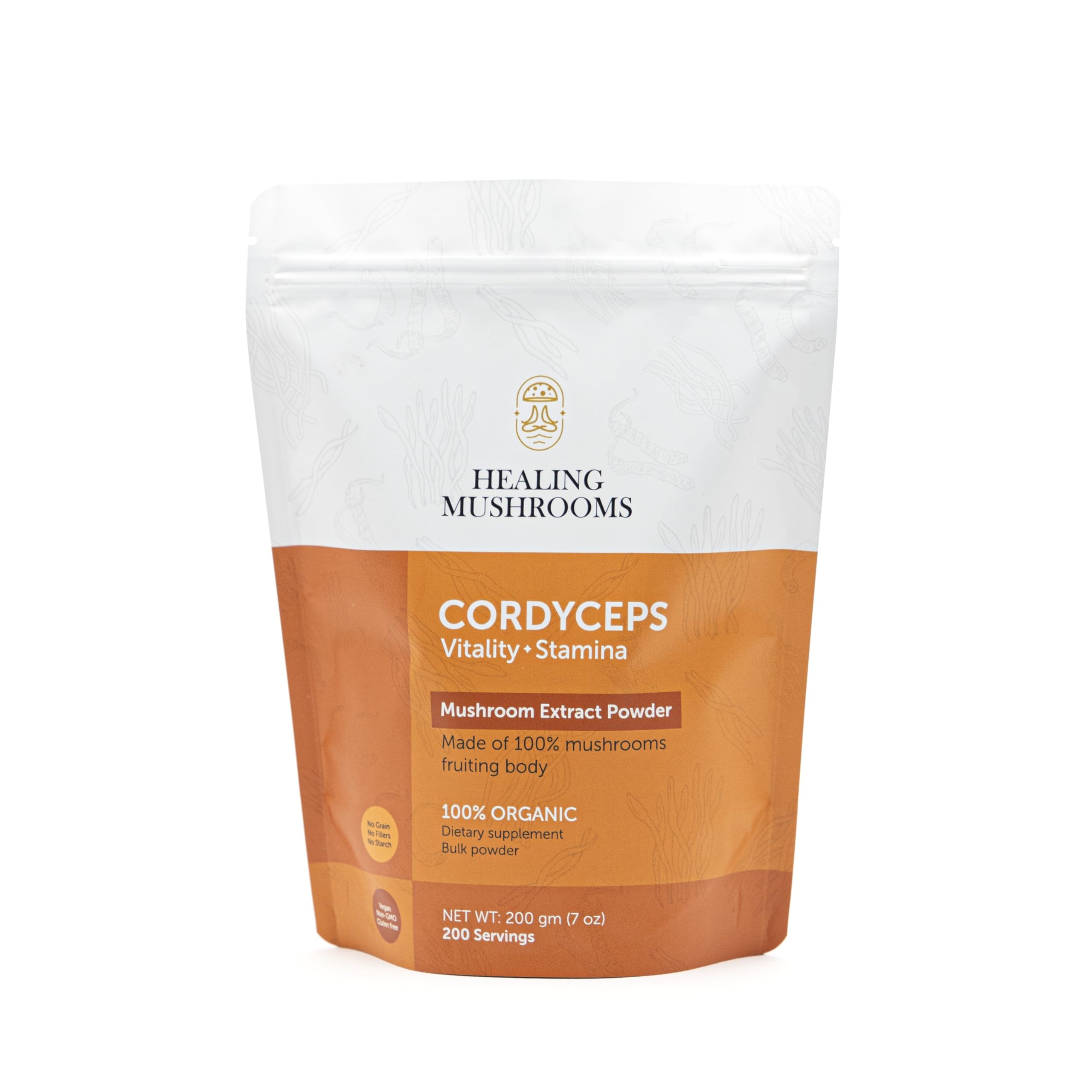 Healing Mushrooms Cordyceps extract bottle shows pure potency for daily routines.