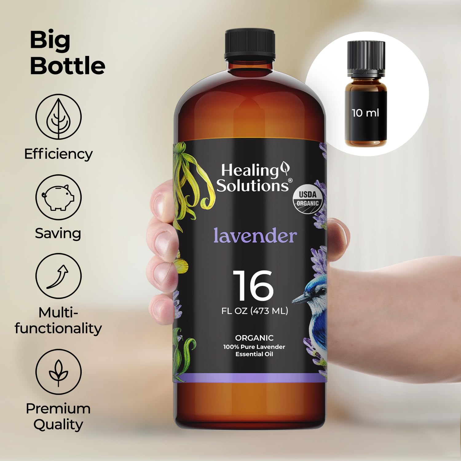 Healing Solutions lavender oil GC/MS purity testing for consistent quality