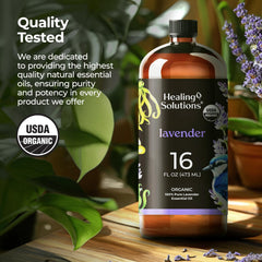 Healing Solutions lavender oil added to skincare for soothing routine