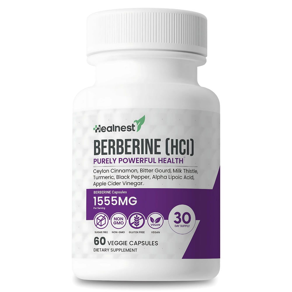 HEALNEST Berberine HCl bottle for daily metabolism support
