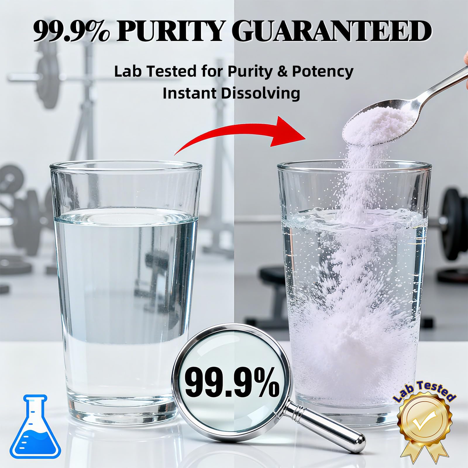 HEALOADING creatine monohydrate with whey pairs well with protein routines.