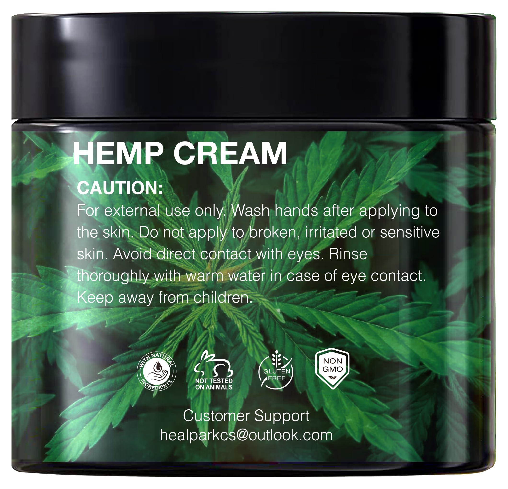 Healpark Hemp Cream in use on hand for daily topical care