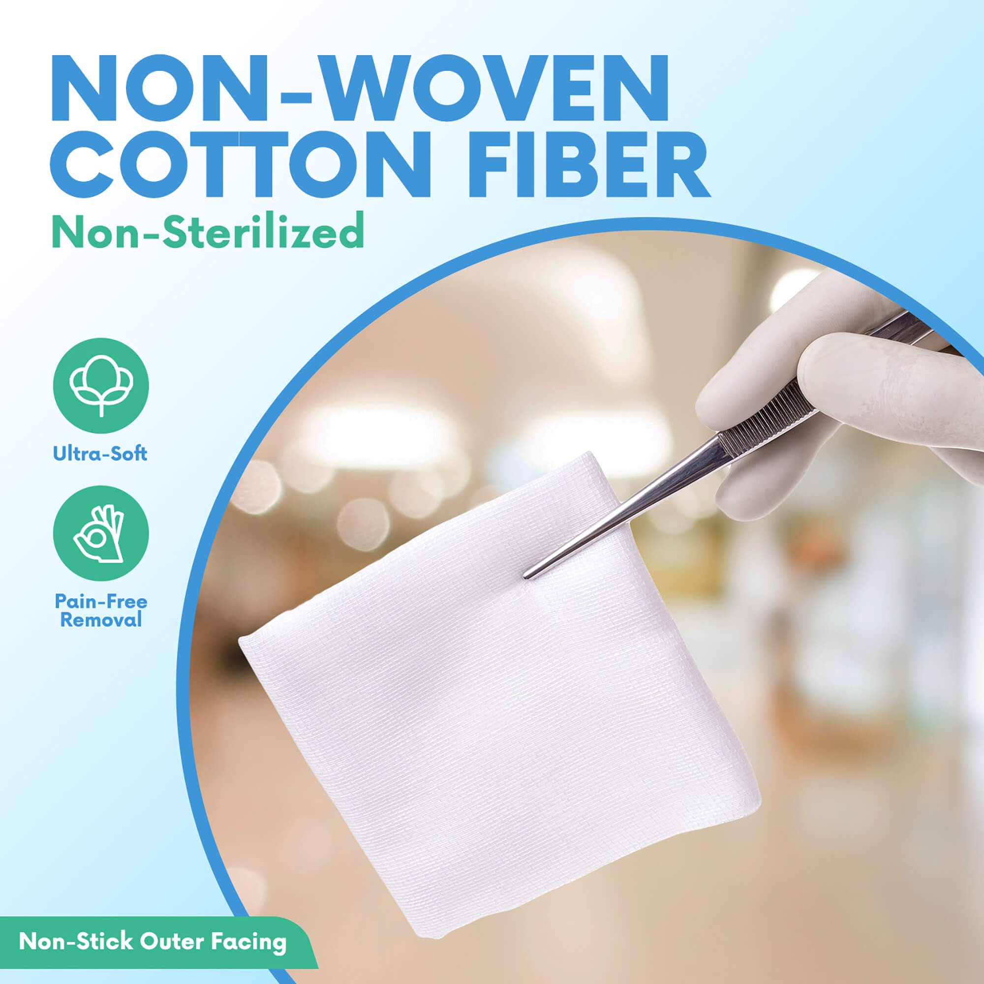 Healqu non-woven 4-ply gauze sponges provide lint-free performance for clean applications.