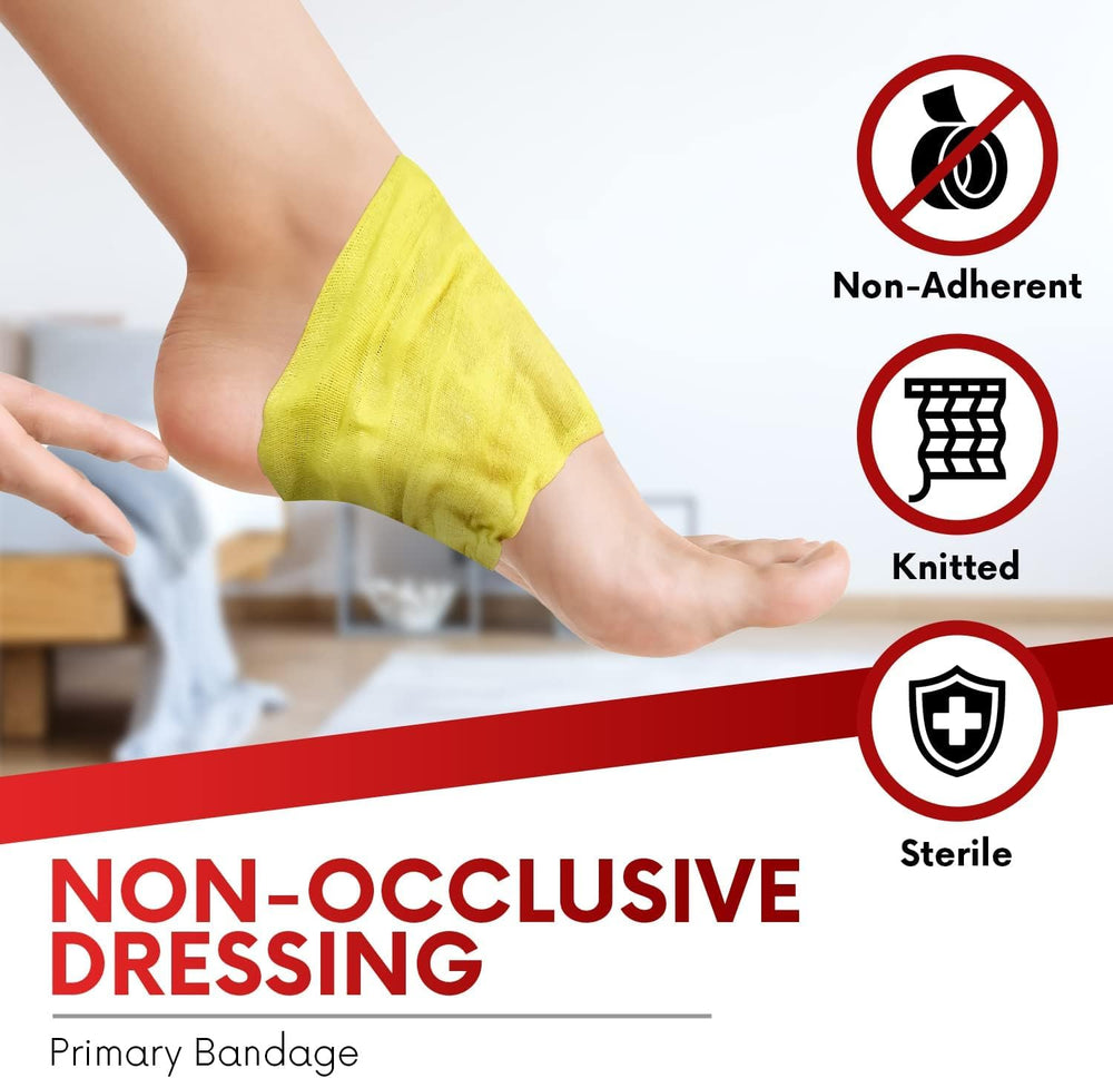Healqu Xeroform dressing conforms to the wound for secure coverage.