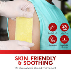 Healqu Xeroform dressing suitable for donor sites and grafts.