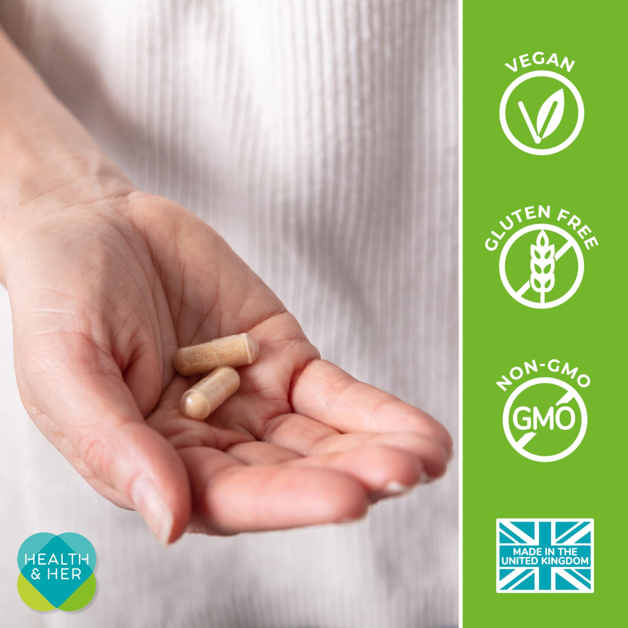 Health & Her menopause red clover image highlights phytoestrogen-inspired support.