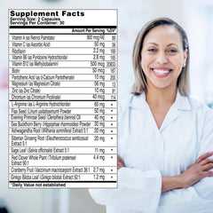 Health & Her menopause tablets close-up showcases capsules ready for daily use.