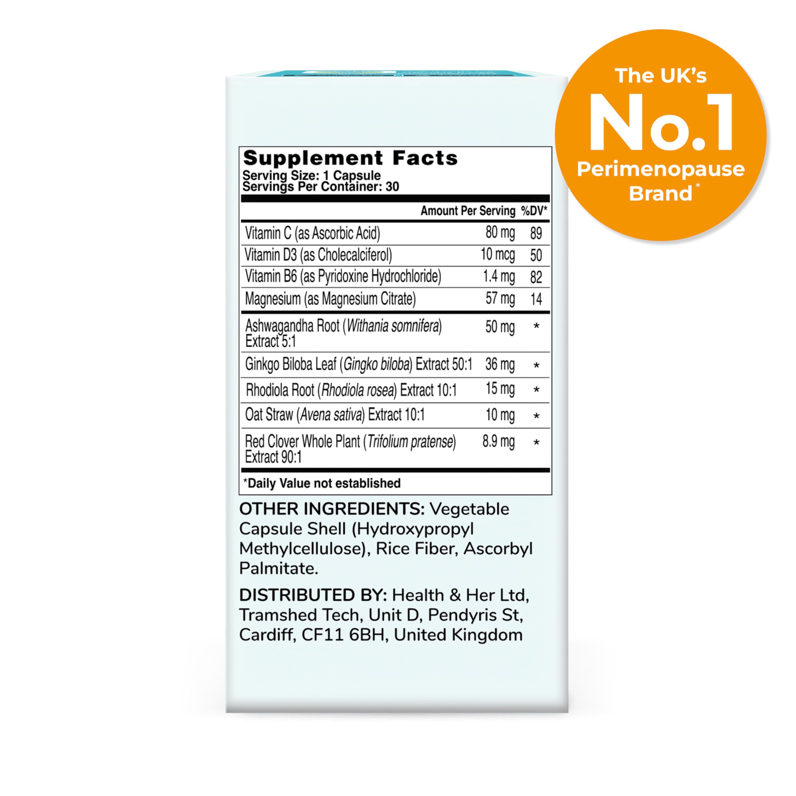 Health and Her Mind+ vegan gluten-free packaging symbols