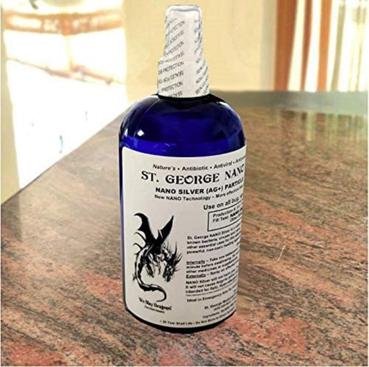 St. George Nano Silver dropper dispense showing precise dosing