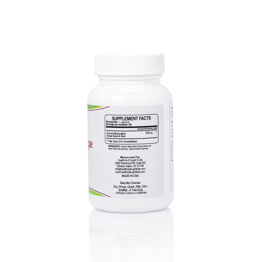 Health As It Ought To Be 90-capsules closeup highlights convenient daily dosing.